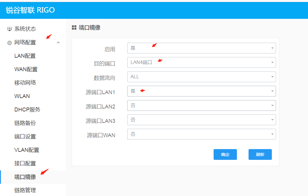 銳谷工業(yè)路由器端口鏡像怎么使用？